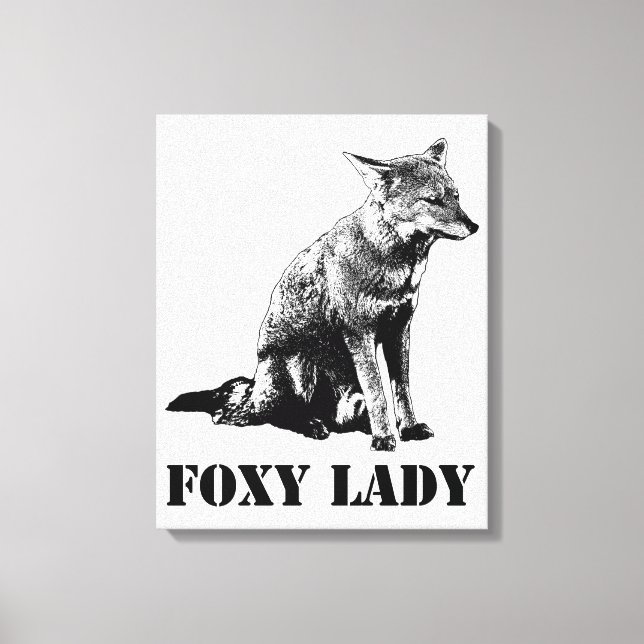 Foxy lady concept illustration canvas print (Front)