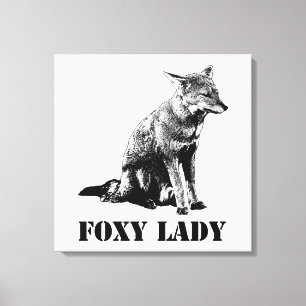 Foxy lady concept illustration canvas print