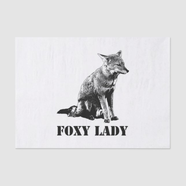 Foxy lady concept illustration tissue paper (Front)