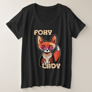 Foxy Lady Cute Fox Plus Size T-Shirt