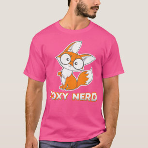 Foxy Nerd Funny Nerdy Fox With Glasses T-Shirt
