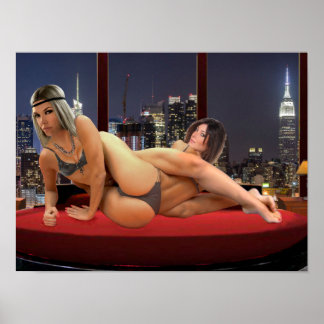 Foxy Penthouse Wrestling Poster