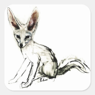 Foxy Square Sticker