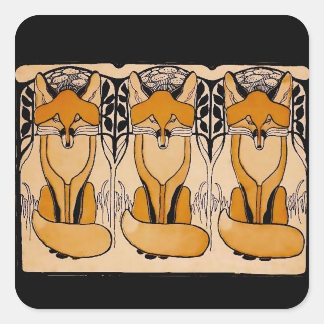 Foxy Square Sticker (Front)