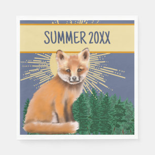 Foxy Summer Paper Napkin