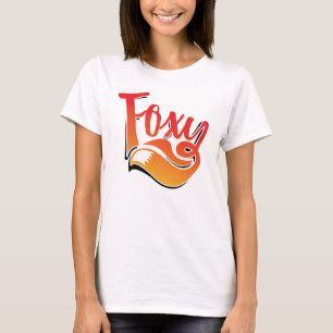 Foxy text on t-shirt