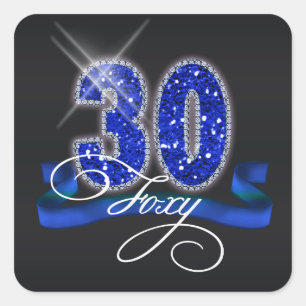 Foxy Thirty Sparkle ID191 Square Sticker