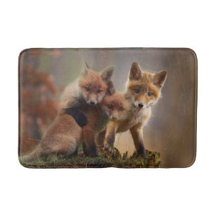 Foxy Triplets Bath Mat