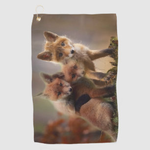 Foxy Triplets Golf Towel