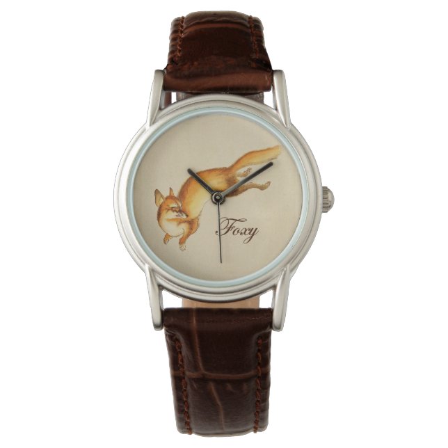"Foxy" - Vintage Japanese sketch of a fox Watch (Front)