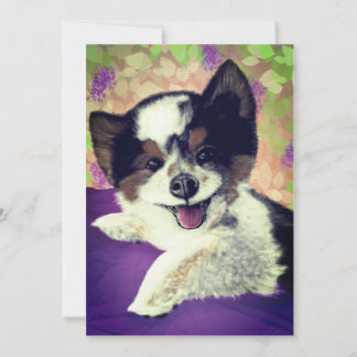 Foxy's Happy Dog Face Holiday Card