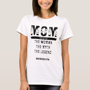 FPersonalized MOM THE WOMAN... Grunge T-Shirt