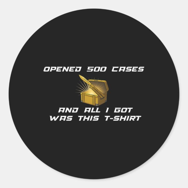 Fps Gamer Funny Cs First Person Competitive Gaming Classic Round Sticker (Front)