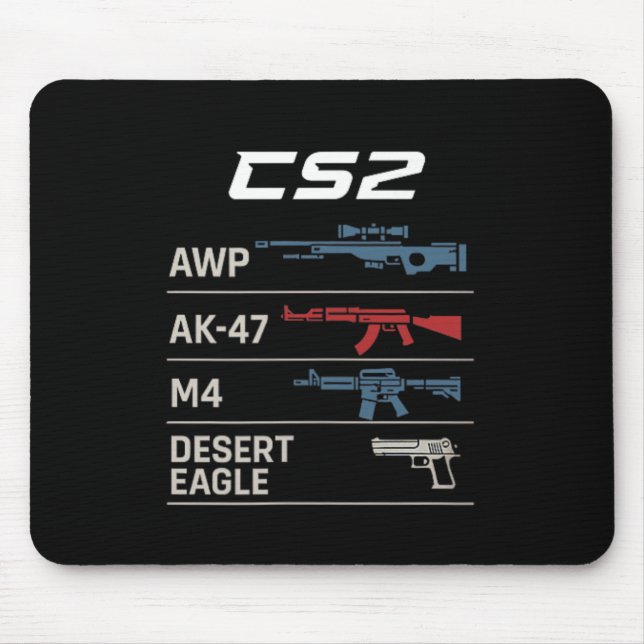 Fps Gamer Funny Cs First Person Competitive Gaming Mouse Pad (Front)