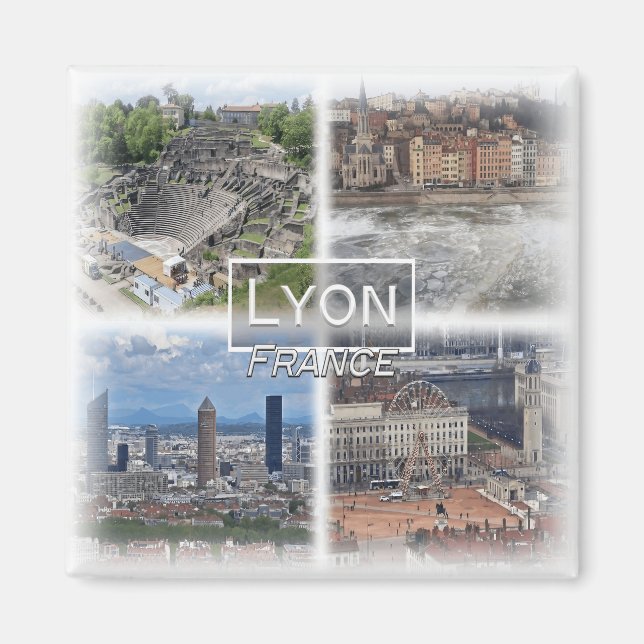 FR0122 Europe, France, Lyon, Fridge Magnet (Front)