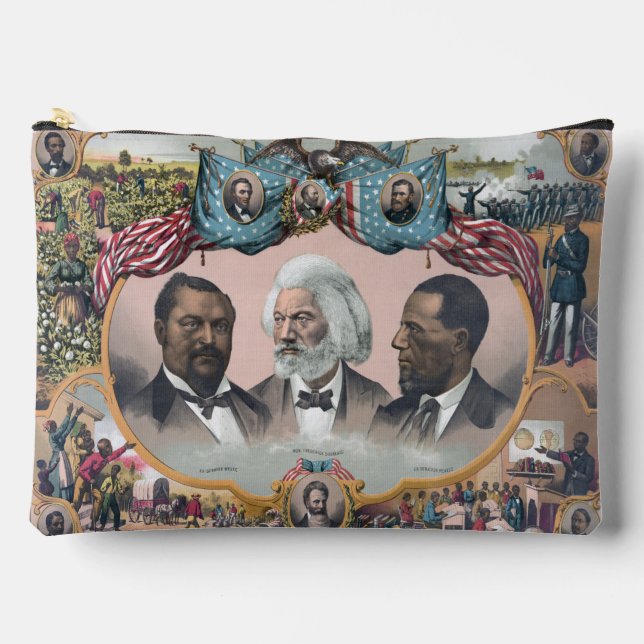 Fr3d3rick Bailey Douglass with Black Abolitionist  Accessory Pouch (Front)