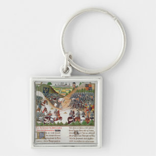 Fr 2691 f.183 Battle scene, by Jehan Charetier Key Ring