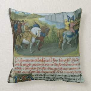 Fr 6465 f.22 Entry of Louis VII into Constantinopl Cushion