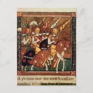 Fr 9084 f.20v: Knights on horseback Postcard