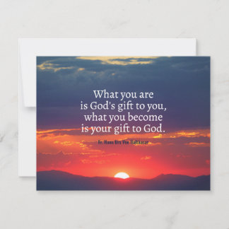 Fr. Hans Urs Von Balthasar Quote Card