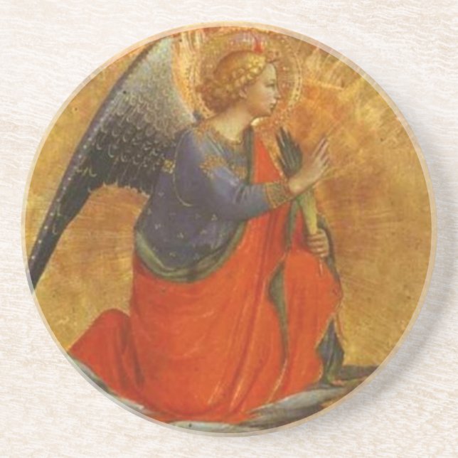 Fra Angelico Angel of the Annunciation Fine Art Coaster (Front)
