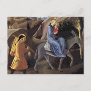 Fra Angelico- Flight into Egypt Postcard