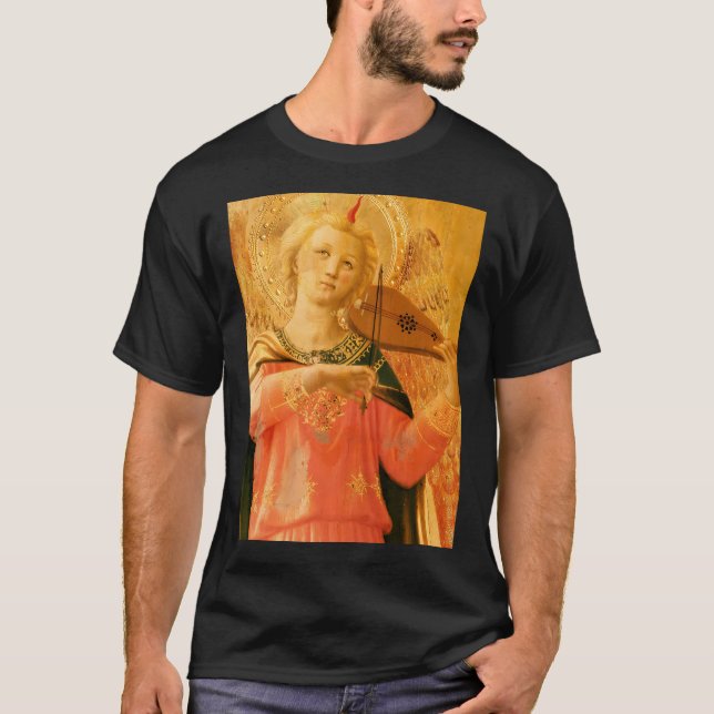 Fra Angelico (Guido Di Pietro) Angel Making Music T-Shirt (Front)
