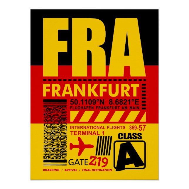 FRA Frankfurt Airport Poster (Front)