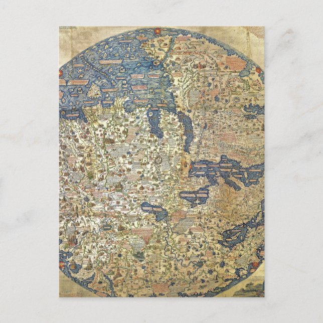 Fra Mauro Map Postcard (Front)