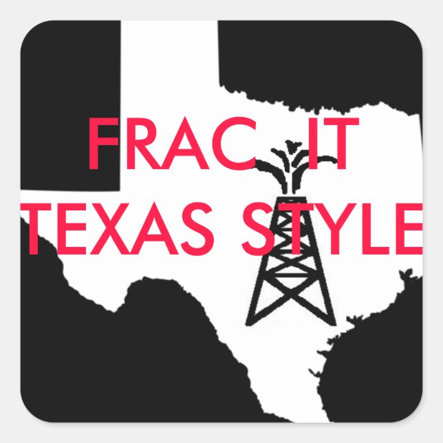 frac texas square sticker (Front)