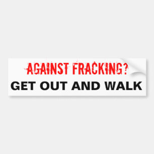 Fracking Bumper Sticker, White Sticker