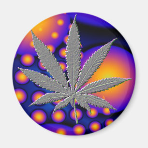 Fractal2s with embosed pot leaf magnet
