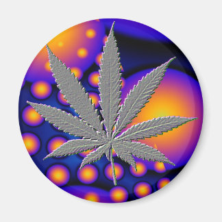 Fractal2s  with embosed pot leaf magnet