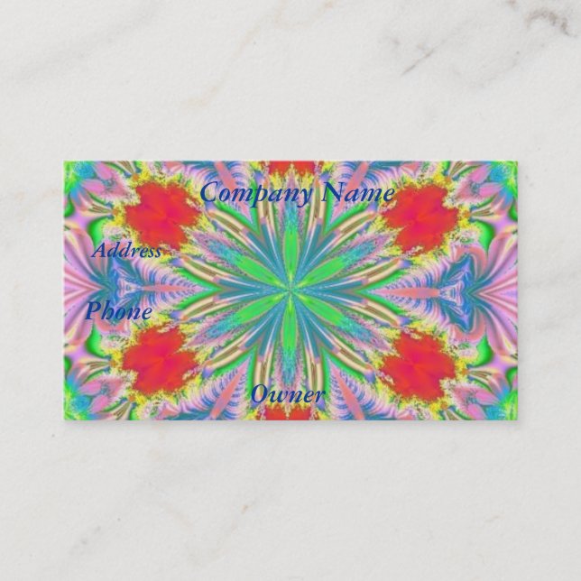 Fractal 2 , Business Cards (Front)