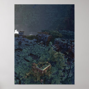 Fractal 3D Fortress Poster