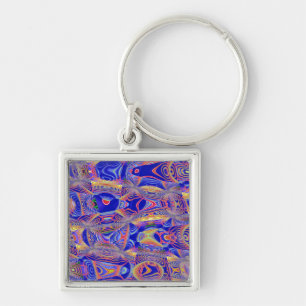 Fractal Abstract 061012a Key Ring