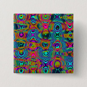 Fractal Abstract 191111a 15 Cm Square Badge