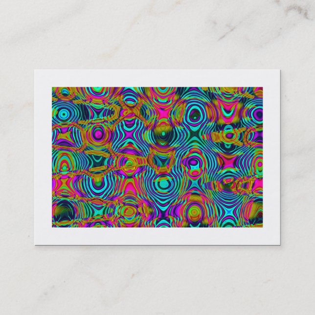 Fractal Abstract 191111a (Bordered) Business Card (Front)
