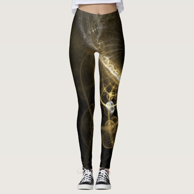 Fractal Abstract Background 2 Leggings (Front)