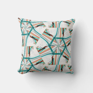Fractal abstract background. Digital effects. Fest Cushion
