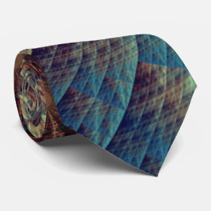 Fractal Abstract Swirls Tie