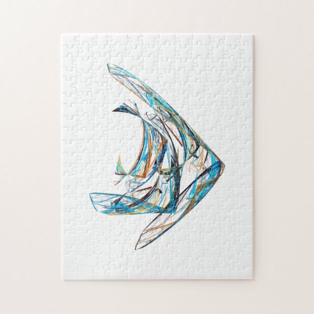 Fractal - Angelfish Jigsaw Puzzle (Vertical)