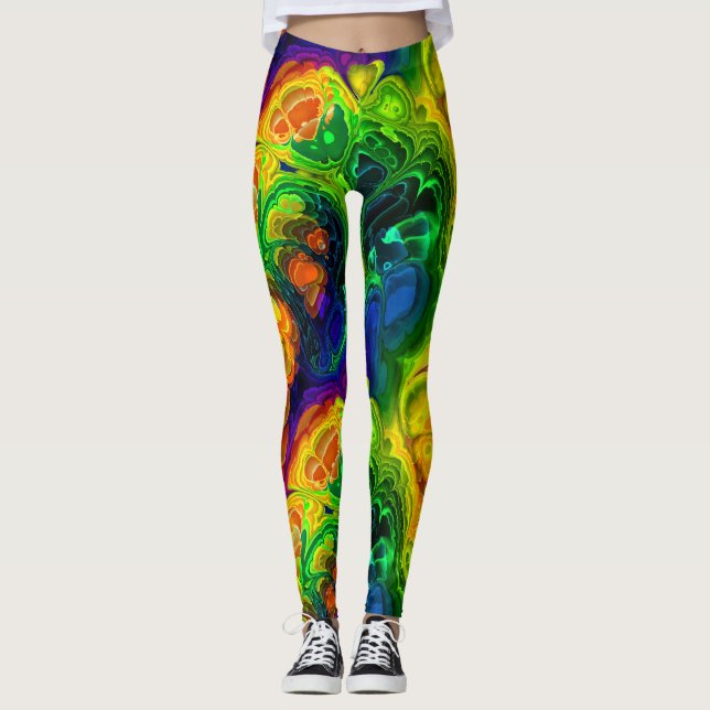 Fractal Art 16 Leggings (Front)