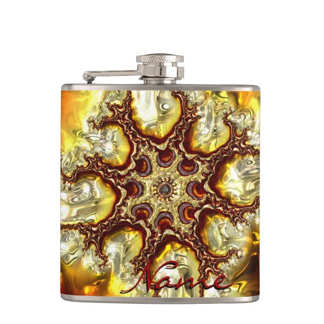 Fractal Art 34 Wrapped Flask (Front)