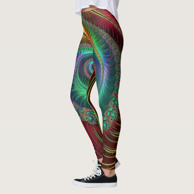 Fractal Art 37-38 Image Options Leggings (Left)