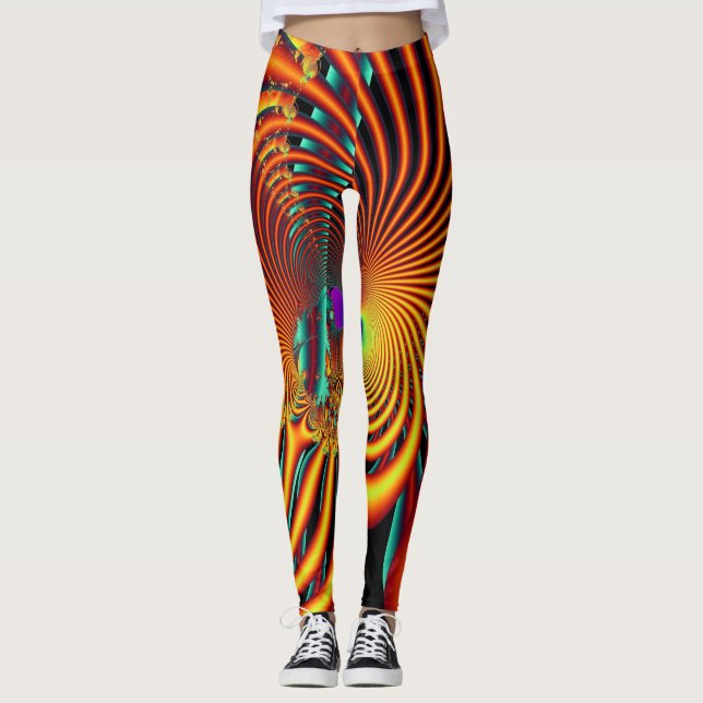 Fractal Art 65 Leggings (Front)