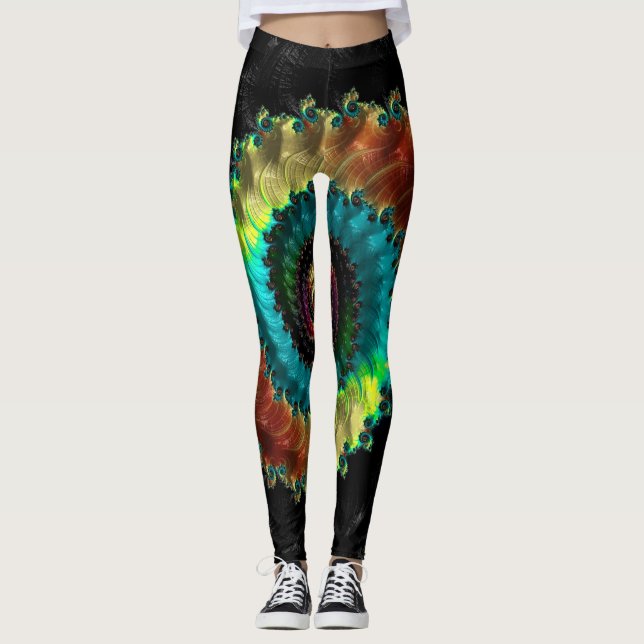 Fractal Art 74 Leggings (Front)