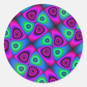 Fractal Art Classic Round Sticker