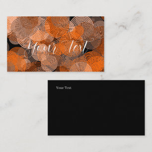 Fractal Art Copper Geometric Circles Swirl Business Card