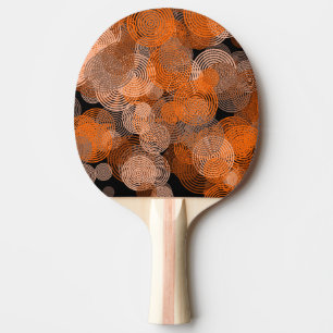 Fractal Art Copper Geometric Circles Swirl Mandala Ping Pong Paddle